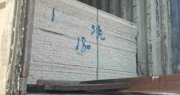 福州 芝麻白花岗岩石材3.0公分光面毛板装柜出货