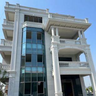 福州 白麻花岗岩别墅外墙干挂效果展示