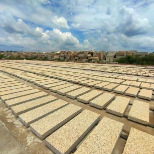 福州 黄金麻荔枝面花岗岩石材地铺石防护中