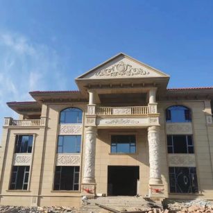 福州 黄金麻花岗岩别墅外墙干挂