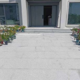 福州 芝麻白花岗岩地铺石地面铺装