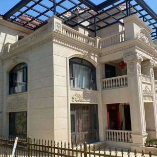 福州 黄金麻花岗岩荔枝面别墅外墙干挂