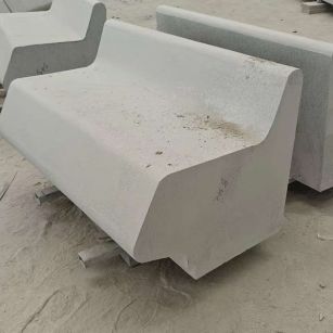 福州 芝麻白花岗岩异形坐凳，石凳