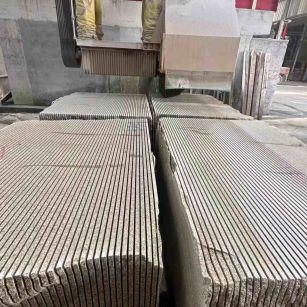 福州 车间生产日常，黄金麻白麻花岗岩