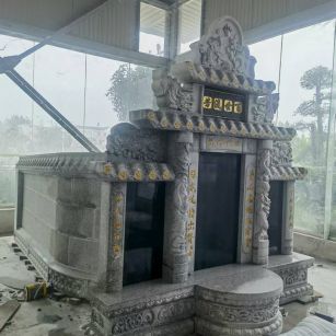 福州 芝麻白墓碑效果展示图