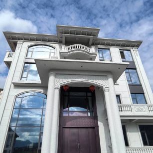 福州白麻别墅外墙干挂石材效果示例