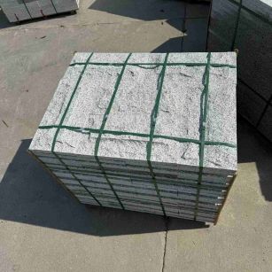 福州 白麻花岗岩石材自然面蘑菇石成品