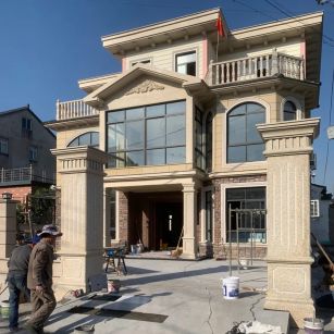 福州 黄金麻花岗岩荔枝面别墅外墙干挂私家专属