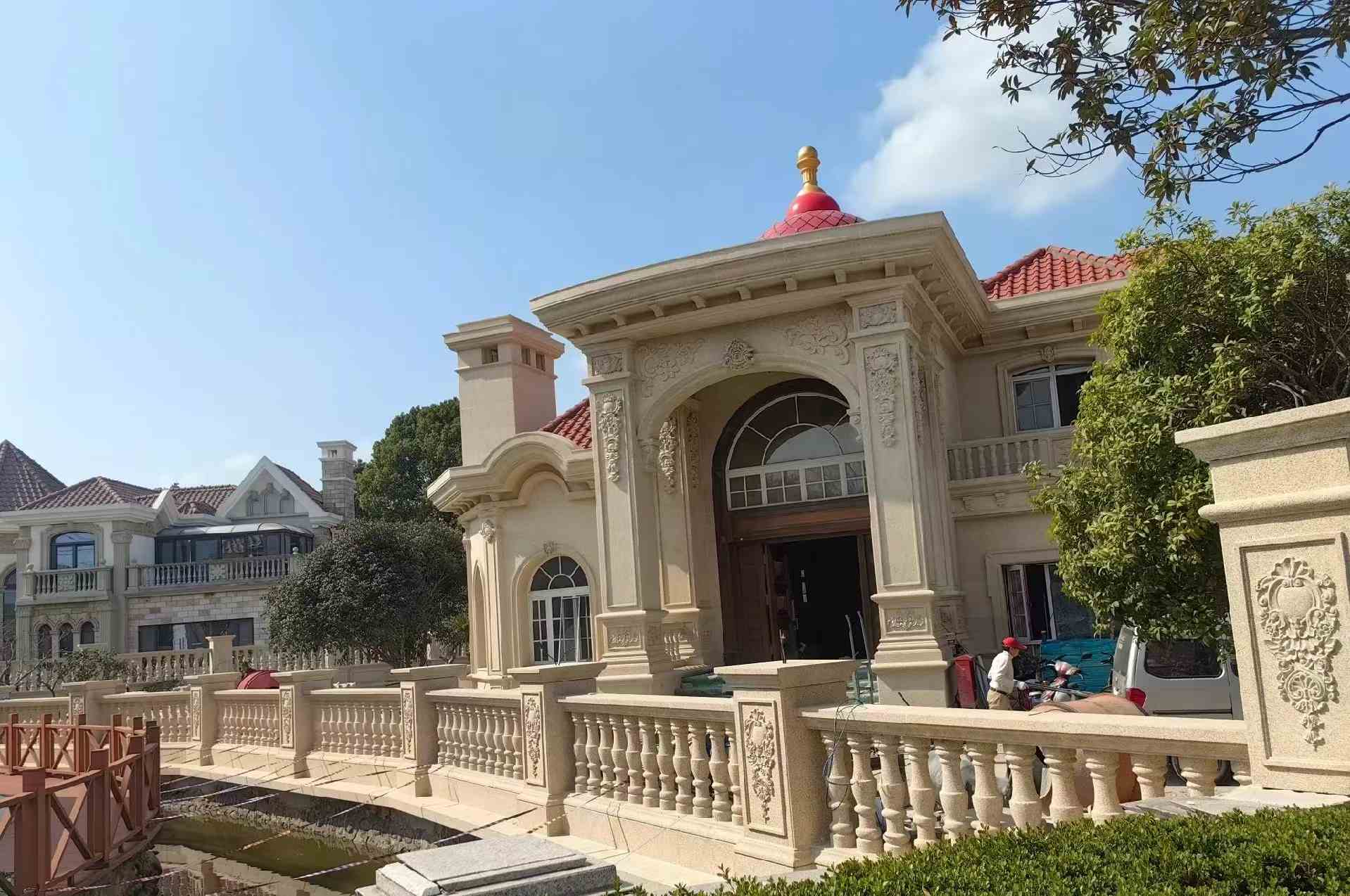 福州 黄金麻花岗岩欧式别墅