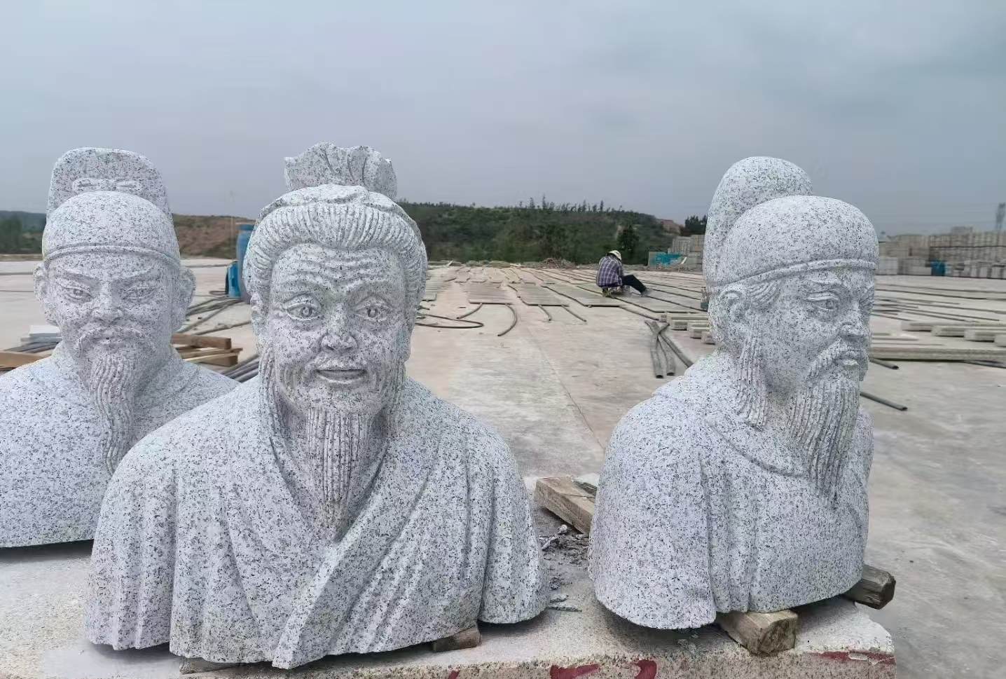 福州 白麻花岗岩石材人物立体雕刻