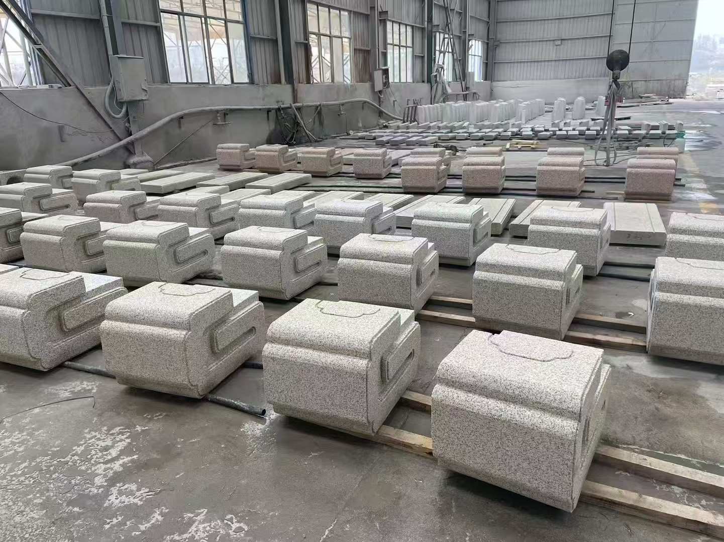 福州 白麻花岗岩异形加工-石凳，坐凳