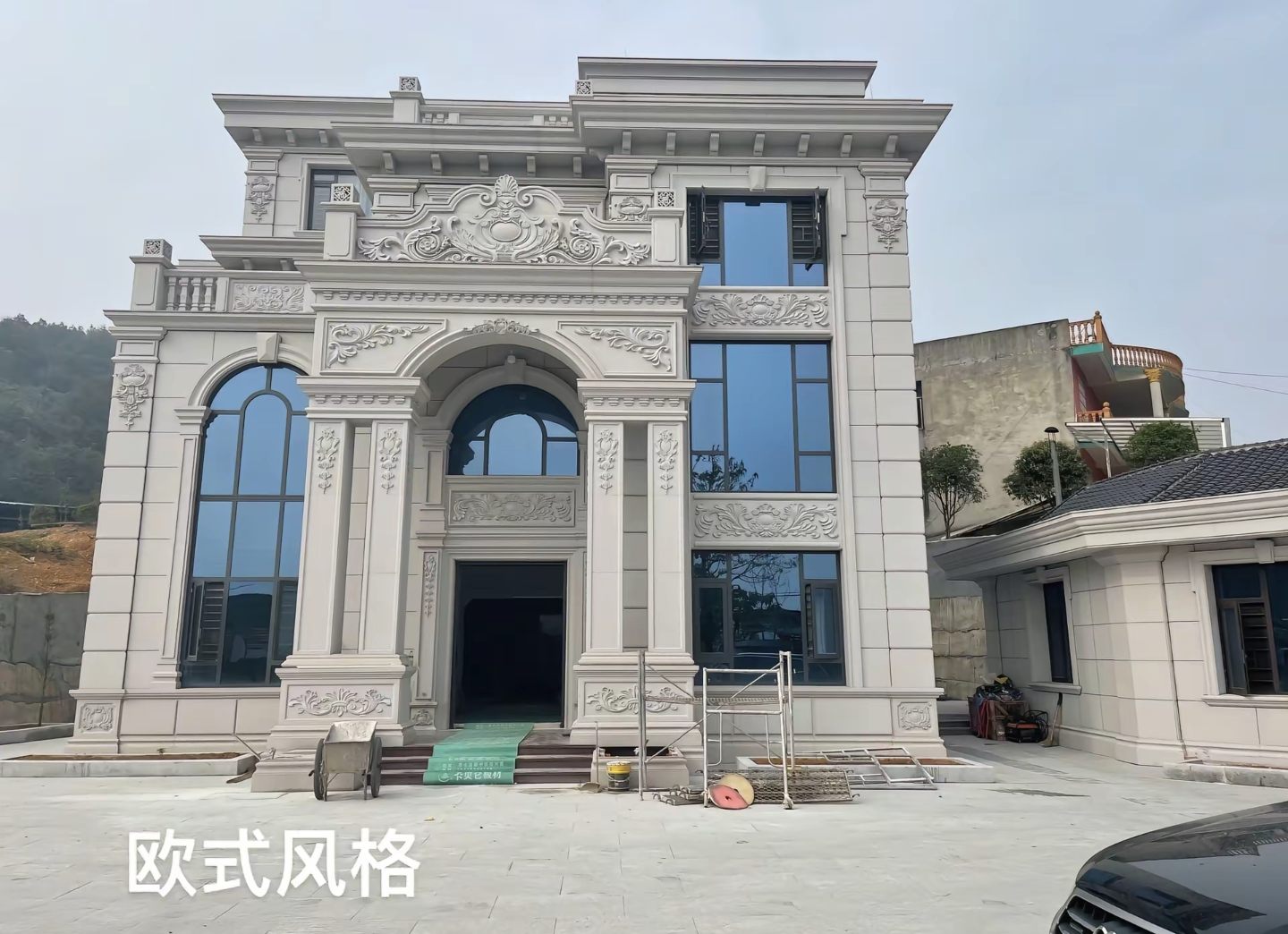 福州 白麻花岗岩别墅外墙干挂