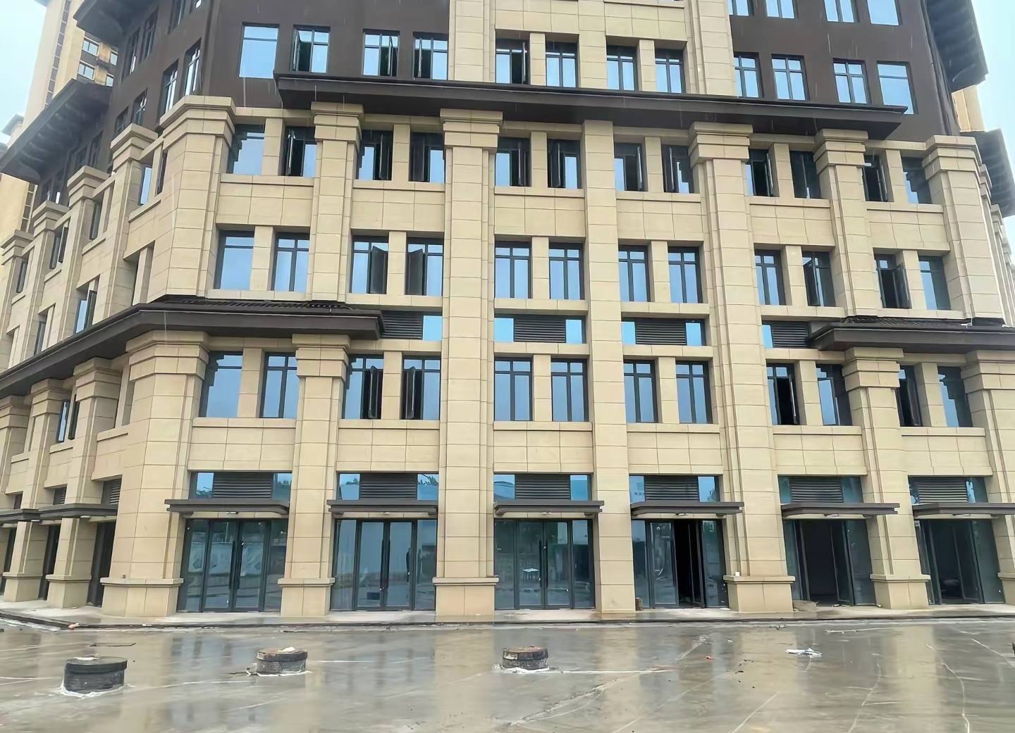 福州 黄金麻花岗岩荔枝面小区外墙干挂