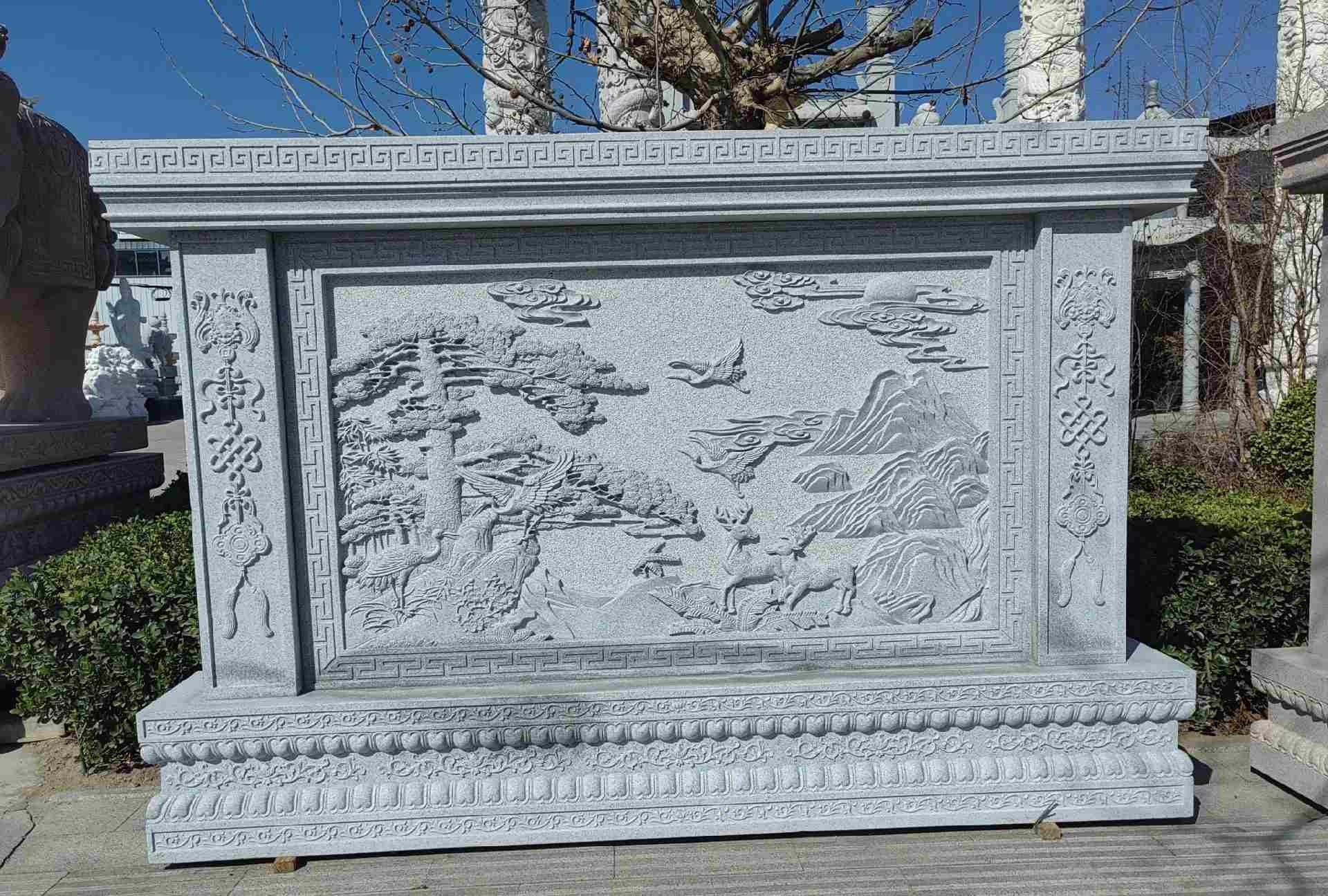 福州 芝麻白大型照壁，屏风，影壁