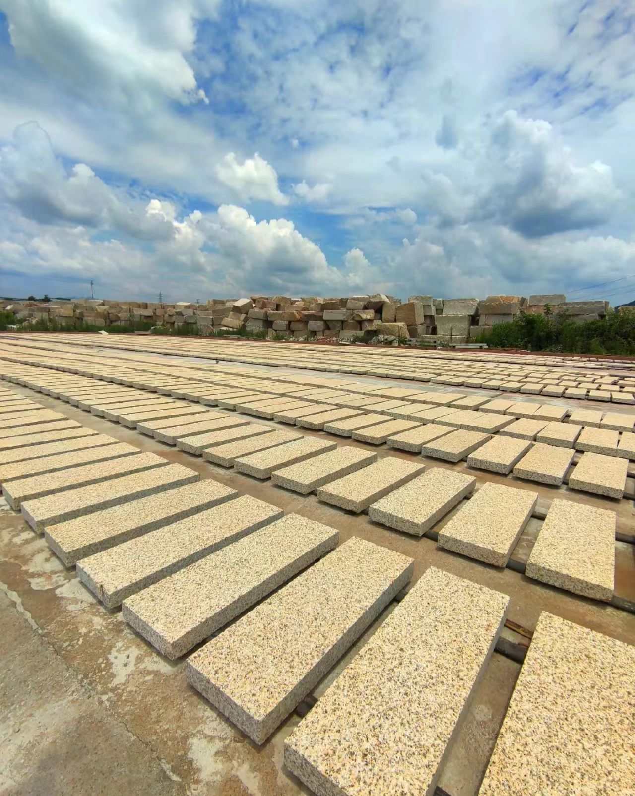 福州 黄金麻花岗岩荔枝面地铺石防护中