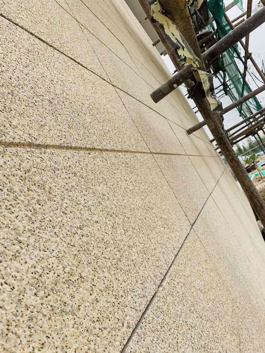 福州 黄金麻花岗岩荔枝面外墙干挂石材效果示例