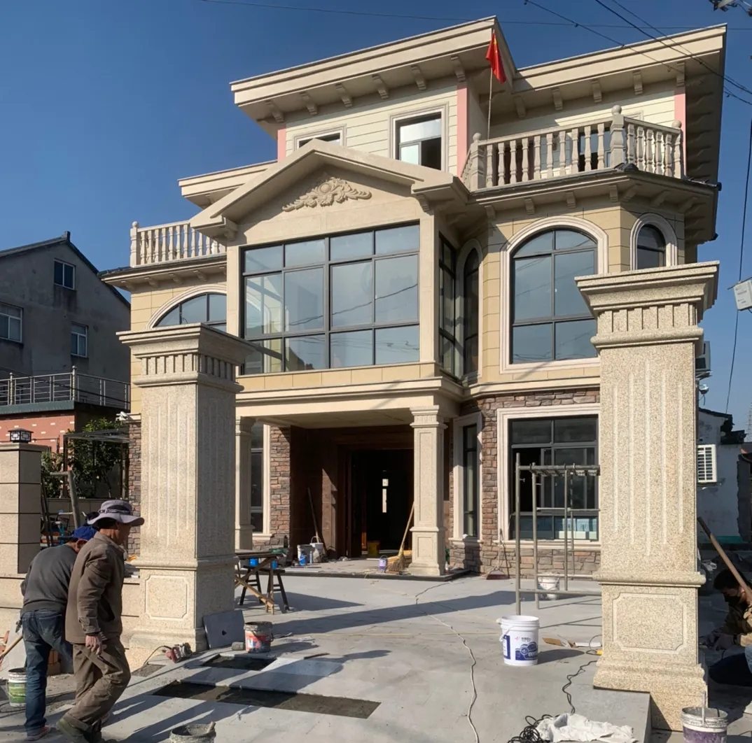 福州 黄金麻花岗岩荔枝面别墅外墙干挂私家专属